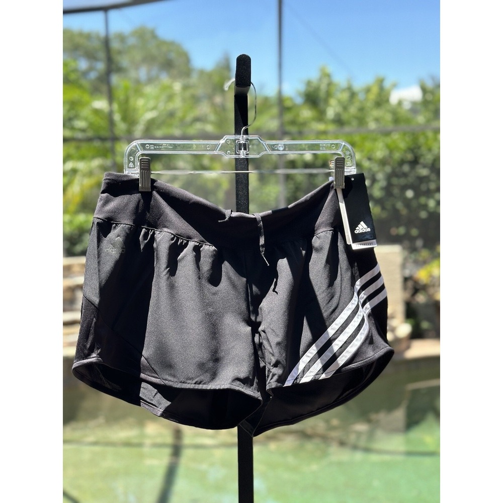 Adidas Women's Run It 3" Shorts XL Black Athletic Activewear New